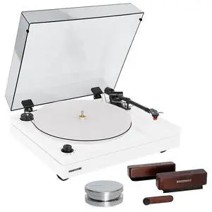 Fluance RT87 Reference High Fidelity Dual-Plinth Turntable (Piano White), VB65 3-in-1 Vinyl Record & Stylus Cleaning Kit, RW02 HiFi Vinyl Record Weight Stabilizer Fluance RT87 Reference High Fidelity Dual-Plinth Turntable (Piano White), VB65 3-in-1 Vinyl Record & Stylus Cleaning Kit, RW02 HiFi Vinyl Record Weight Stabilizer