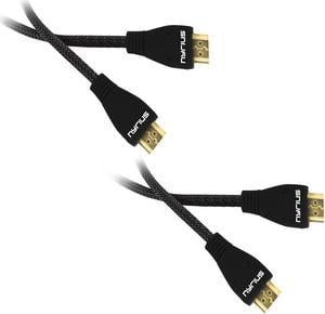 Nyrius High Speed HDMI Cable (6 Feet) Supports 3D, Ethernet, & Audio Return - 2 Pack