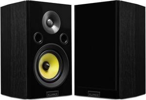 Fluance Signature HiFi 2-Way Bookshelf Surround Sound Speakers for 2-Channel Stereo Listening or Home Theater System - Black Ash/Pair (HFS)