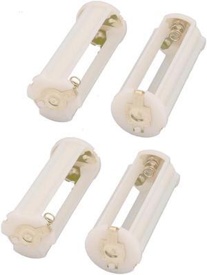 4 Pcs Plastic Cylindrical Battery Holder Case Box for 3 x 1.5V AAA Batteries