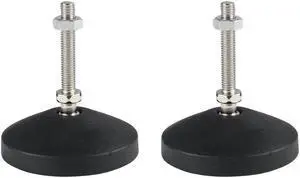 M8 x 50 x 80mm Leveling Feet Adjustable Leveler Protector for Machine Leg 2pcs