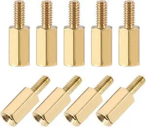 M2.5x9mm+6mm Male-Female Brass Hex PCB Motherboard Spacer Standoff for FPV Drone Quadcopter, Computer & Circuit Board 100pcs