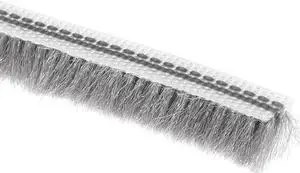 Brush Weather Stripping, 15M/49.2Ft Card-Slot Seal Strip Pile Weatherstrip Sweep Elastic Brush for Door Window, 5x8mm/WxH