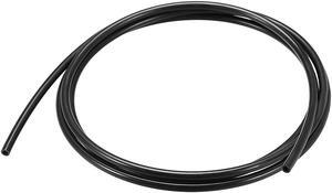 Nylon Line Hose Tube, 4mm(0.15") ID x 6mm(0.23") OD 2m PA12 Nylon Tube for Air Line Brake Fluid Transfer Black