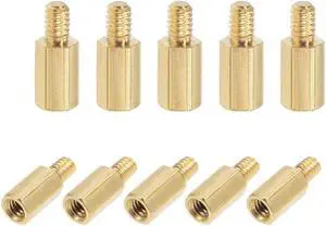 M2x5mm+3mm Male-Female Brass Hex PCB Motherboard Spacer Standoff for FPV Drone Quadcopter, Computer & Circuit Board 50pcs