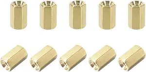 M2.5x7mm Female-Female Hex Brass PCB Motherboard Spacer Standoff for FPV Drone Quadcopter, Computer & Circuit Board 10pcs