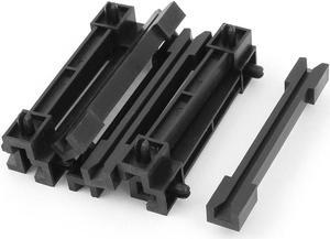 10pcs Horizontal Mounting PCB Circuit Board Slot Guide Rail Holder Bar Black