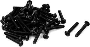 Unique Bargains M3x20mm 10.9 Alloy Steel Button Head Hex Socket Cap Screw Bolt Black 50pcs