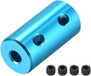 1/8 Inch to 1/8 Inch Bore Rigid Coupling Set Screw L20XD10 Aluminum Alloy,Shaft Coupler Connector,Motor Accessories,Light Blue,4pcs