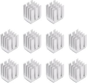 Heatsink with Thermal Conductive Adhesive Tape 9 x 9 x 12mm Silver 10pcs