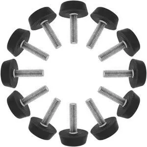 M6 x 22 x 22mm Furniture Glide Leveling Feet Floor Protector for Table Leg 12pcs