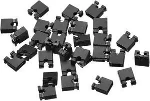30pcs 2mm Standard Pin Header Jumper Cap Short Circuit Connection Cap Mini Micro Jumper Bridge Plug Black