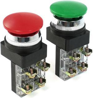 Unique Bargains 250VAC 6A DPST 1NO 1NC 4 Terminals Mushroom Momentary Pushbutton Switch Unique Bargains 250VAC 6A DPST 1NO 1NC 4 Terminals Mushroom Momentary Pushbutton Switch