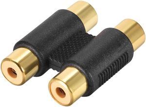 RCA 2 Female to 2 Female Connector Stereo Audio Video Cable Adapter Coupler Gold-plated 1pcs