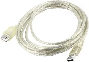 Unique Bargains 3Meters 9.8Ft Clear USB 2.0 Type A Male to Female Adapter Extension Cable