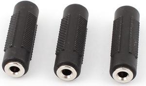Unique Bargains 3.5mm Female to Female Audio Stereo Extension Adapter Connector Coupler 3Pcs