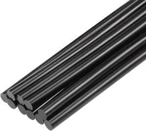 Unique Bargains 10 Pcs Black 7mm Dia Hot Melt Glue Adhesive Sticks for Electric Tool Heating Gun