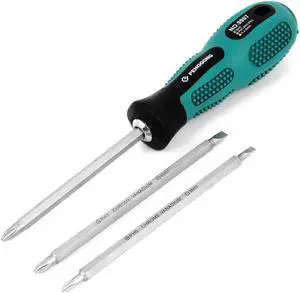 Unique Bargains 3 Pcs 4" Length Nonslip Grip 2 Way Flat Head Phillips Screwdriver Hand Tool