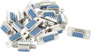 20 Pieces DB9 RS232 Serial 9 Pin Female Plug Connector Adapter