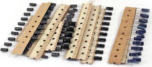 Unique Bargains 100 Pieces 8 Value 0.22uF-470uF Electrolytic Capacitors Assortment Kit Set