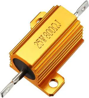 Unique Bargains 25W 800 Ohm Aluminium Housing Chassis Mount Wirewound Power Resistors Gold 1pcs