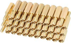 10pcs M3 Male to Female Brass Hex Standoff Spacer 12+6mm