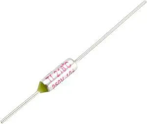 Unique Bargains 10Pcs RY TF216 Celsius Degree Cutoff Thermal Fuse AC 250V 10A Light Green Silver
