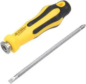2 in 1 Adjustable-Length Screwdriver #2(PH2) Phillips 6.3mm Slotted Driver