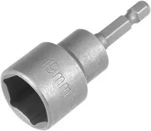 1/4" Quick-Change Hex Shank 19mm Magnetic Nut Driver, 65mm Long, Metric
