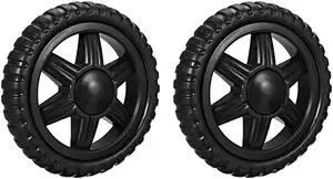 Shopping Cart Wheels Travelling Trolley Caster Replacement 5 Inch Dia Black 2Pcs