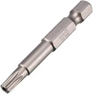 10 Pcs Magnetic 1/4" x 50mm Torx Point T25 Security Screwdriver Bits