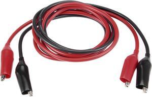 Double Ended Test Lead Alligator Clip Wire Jumper Cable 1.3M Long 2pcs