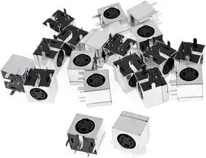 Unique Bargains 20 Pieces Seperate Video S-video 4 Pin PCB Mount Connector Sockets