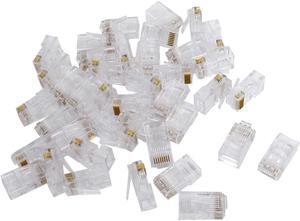 40 Pcs RJ45 8P8C Modular Plug Network Adapter Ethernet Cable Wire Connector End