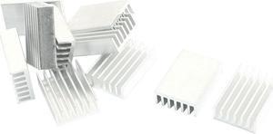 Unique Bargains 10PCS Aluminum Heatsink 20mm x 14mm x 6mm for Voltage Regulator SCR MOSFET