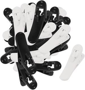 Unique Bargains Plastic Earphone Headphone Cable Wire Clip Nip Clamp Black White 50 Pcs