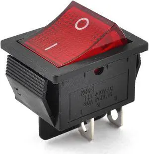 250VAC/15A 125VAC/20A 4 Pin 2 Position DPST ON-OFF Snap in Rocker Switch