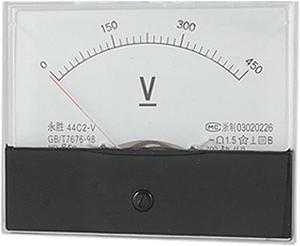 Unique Bargains Rectangle Panel DC 0-450V Scale Analog Voltage Meter