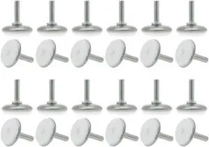 M6 x 20 x 28mm Leveling Feet Adjustable Leveler for Hotel Table Sofa Leg 24pcs