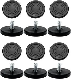 M8 x 17 x 50mm Leveling Feet Adjustable Leveler Cover for Machine Leg 12pcs