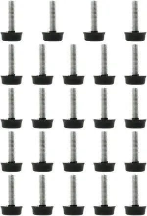M6 x 24 x 18mm Furniture Glide Leveling Feet Floor Protector for Table Leg 24pcs
