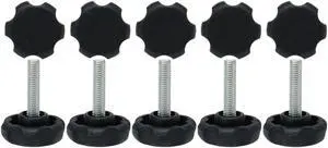 M6 x 25 x 30mm Hand Screw Leveling Feet Adjustable Leveler for Table Leg 10pcs