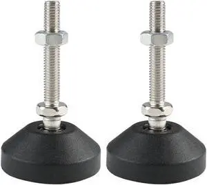 M8 x 50 x 50mm Leveling Feet Adjustable Leveler Protector for Machine Leg 2pcs