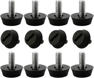 M6 x 13 x 20mm Leveling Feet Adjustable Leveler Protector for Sofa Leg 12pcs