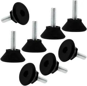 M6 x 17 x 24mm Adjustable Leveling Feet Floor Protector for Desk Sofa Leg 8pcs
