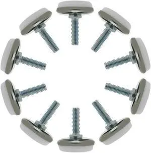 M6 x 20 x 30 Leveling Feet Protector Floor Round Base Leveler for Desk Leg 10pcs