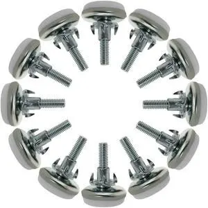 M6 x 25 x 30mm Leveling Feet Adjustable Leveler for Furniture Table Leg 12pcs