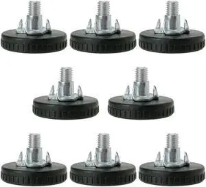 M8 x 18 x 40mm Leveling Feet Floor Protector with T-nuts for Table Sofa Leg 8pcs