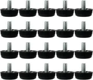 M8 x 13 x 30mm Furniture Leveling Feet Adjuster for Restaurant Table Leg 20pcs