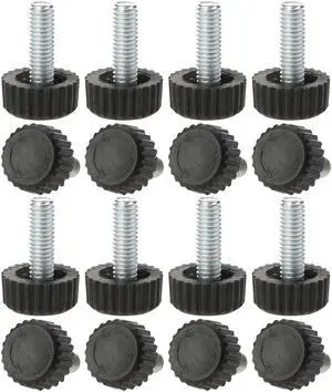 M6 x 18 x 18mm Hand Screw Leveling Feet Adjustable Leveler for Table Leg 16pcs
